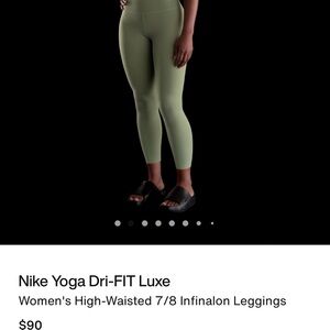 Nike Luxe High-Waisted Leggings in Soft Green